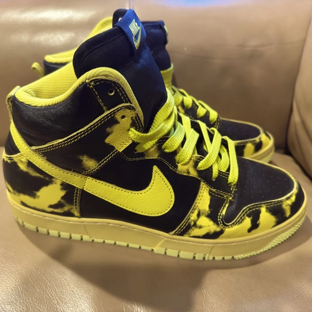 Nike Dunk High 1985 SP Yellow Acid Wash Men’s Size 10 - Picture 1 of 6